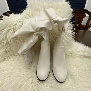 Chic White Over the Knee Boots
